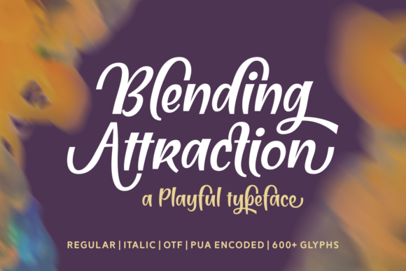 Blending Attraction Font: A Whimsical Script for Editorial Design