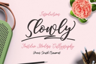 Slowly Font: Elegant Handwritten Calligraphy for Crafters